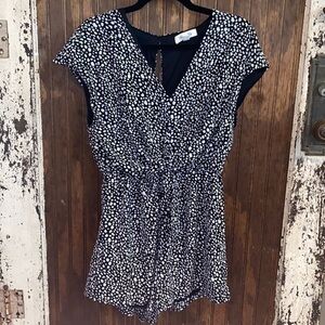 She + sky leopard romper